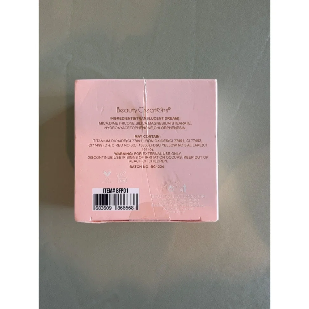 Beauty Creations Bye Filter Loose Setting Powder Translucent Dream 30g Talc Free